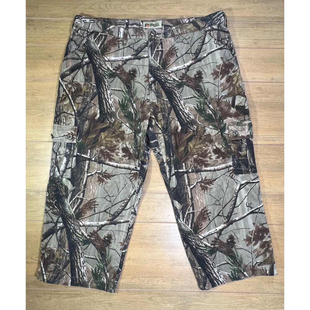 Vintage Russell Outdoors Explorer Realtree Camo Cargo‎ Pants Mens 2XL 42x26